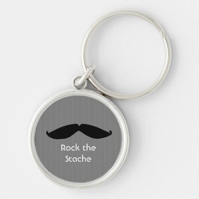 Porte-clés Moustache avec citation mignonne (Devant)