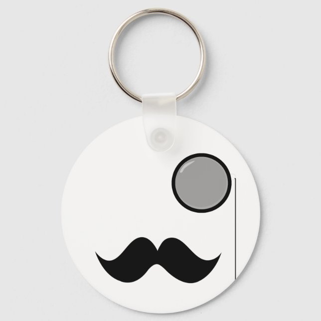 Porte-clés Moustache fantaisie et monole (Recto)