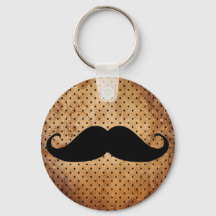 Porte-clés Moustache noire drôle