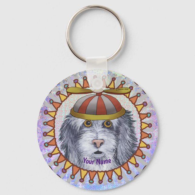 Porte-clés Mouton Chien Beanie  (Recto)