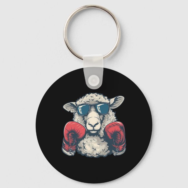 Porte-clés Mouton de boxe Gants de boxe de mouton de boxe Kic (Recto)