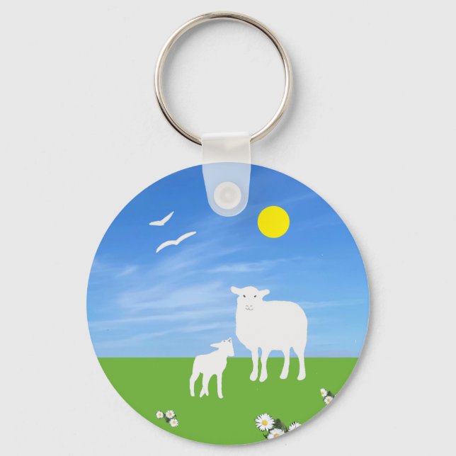 Porte-clés Mouton et agneau  (Recto)