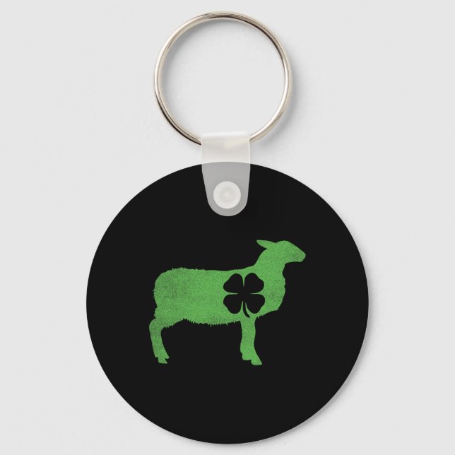 Porte-clés Mouton Shamrock Saint-Patrick irlandais Saint-Padd (Recto)