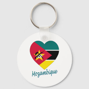 Porte-clés Mozambique Flag Heart
