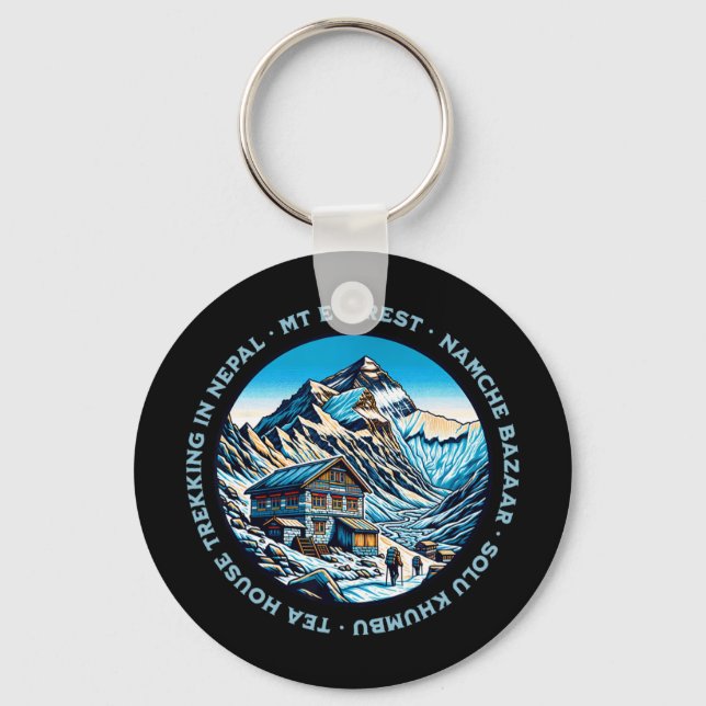 Porte-clés Mt Everest Namche Bazaar Maison de Thé Randonnée N (Recto)