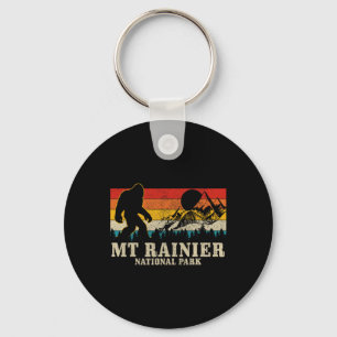Porte-clés Mt. Rainier Bigfoot Vintage Randonnée Montagne Lav