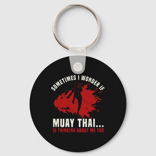Porte-clés Muay Thai Enseignant de boxe Kickboxing Arts Marti (Recto)