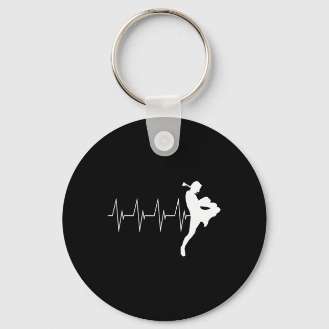 Porte-clés Muay Thai Heartbeat Thai Boxe (Recto)