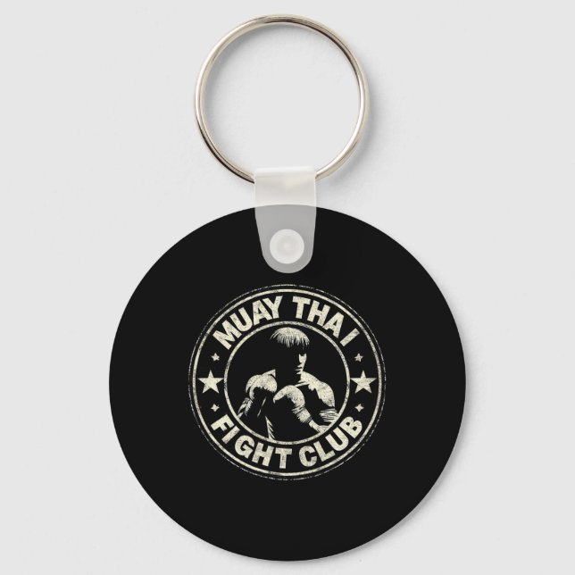 Porte-clés Muay Thai Thaïlande Kickboxing Mma Combattant Vint (Recto)