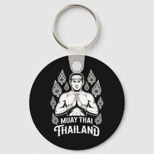 Porte-clés Muay Thai Thaïlande Vintage Entraînement de Combat