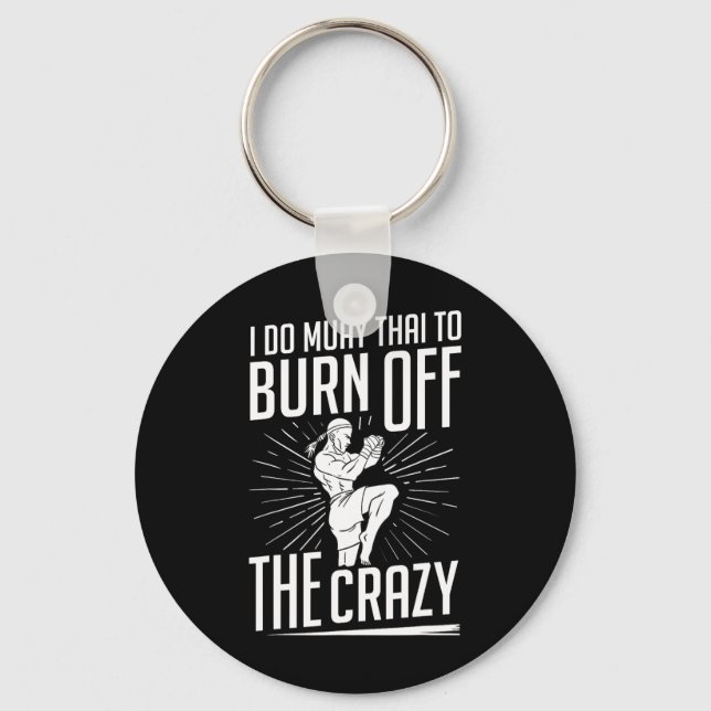 Porte-clés Muay Thai Training Fighter Kickboxing Beginner Box (Recto)