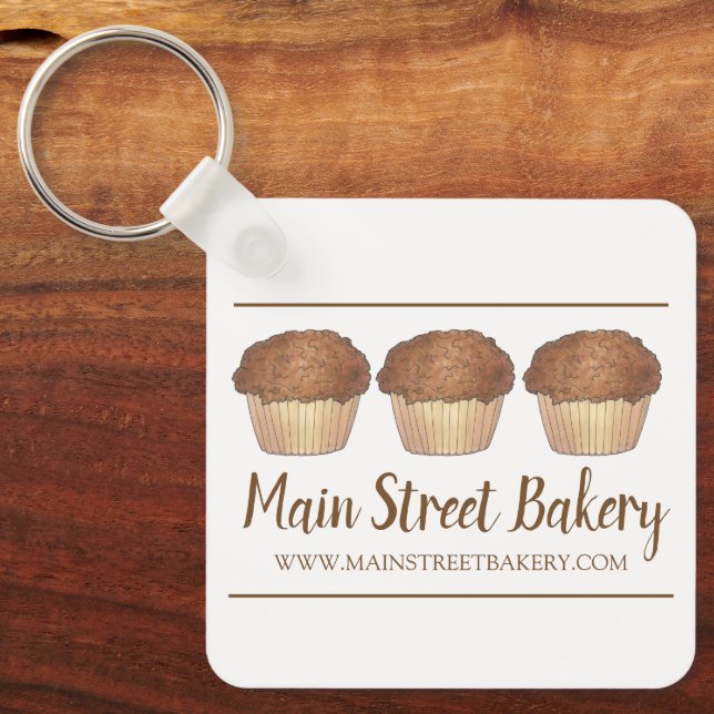 Porte-clés Muffin À La Pouce Cuisinée À La Boulangerie Baker  (Recto)