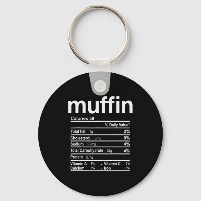 Porte-clés Muffin Nutrition Facts Funny Thanksgiving Christma (Recto)