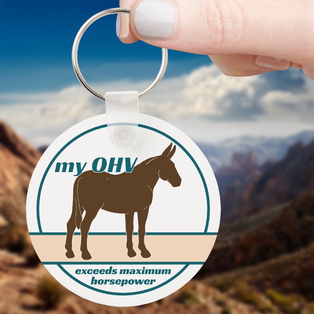 Porte-clés Mule Power OHV Maximum Horsepower Porte - clé méta (Mule Power OHV Maximum Horsepower Personalized Metal Keychain)