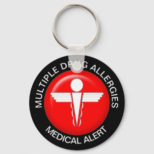 Porte-clés Multiple drug allergies medical alert