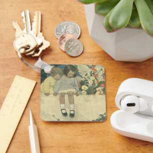 Porte-clés Mur de jardin Jessie Willcox Smith, Enfants vintag