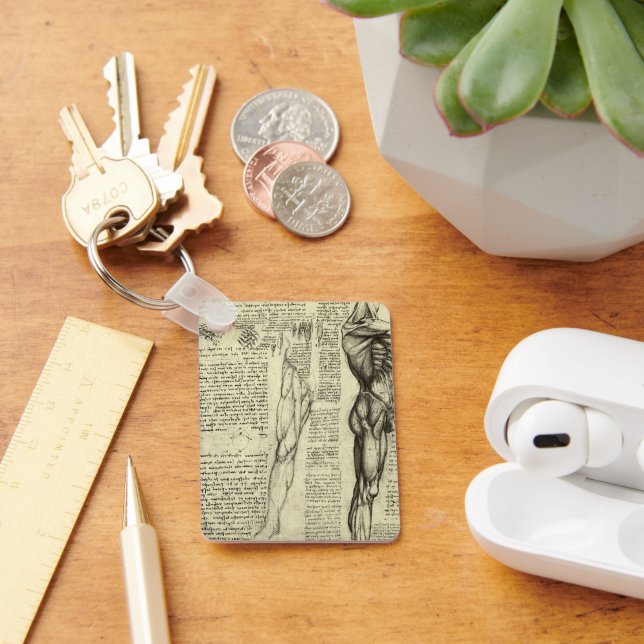 Porte-clés Muscles humains anatomiques de Léonard de Vinci (Bureau)