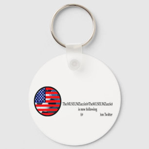 Porte-clés MUSÉE Zazzle 2 sur Tweeter Le MUSÉE Zazzle G