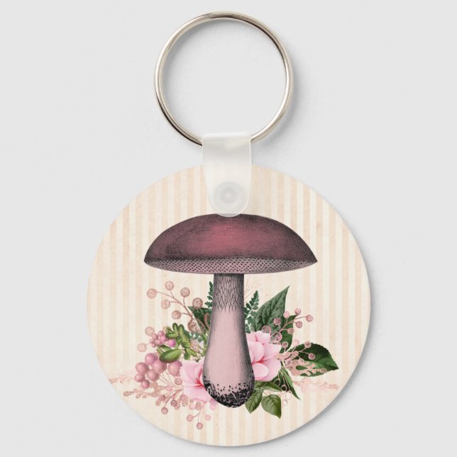 Porte-clés Mushroom et compilation florale (Recto)