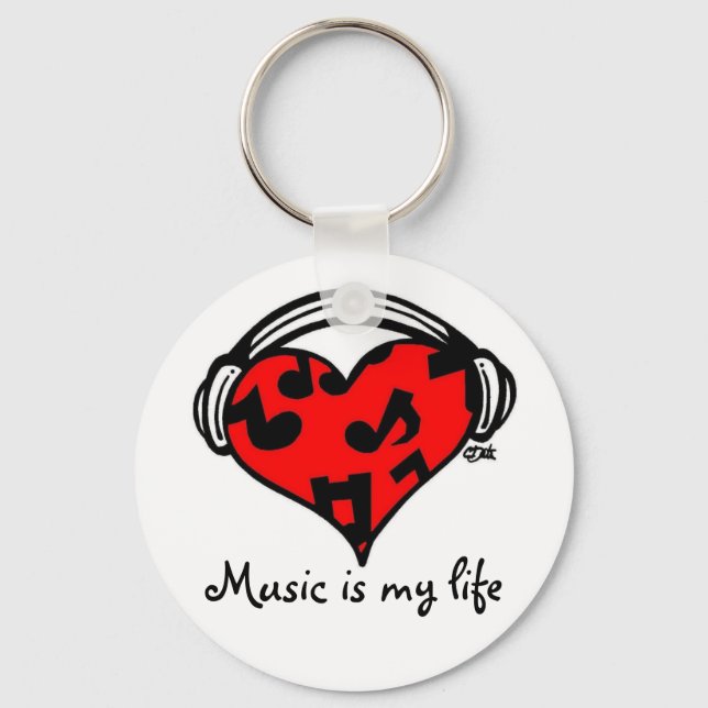 Porte-clés Music is my life-Keychain (Recto)