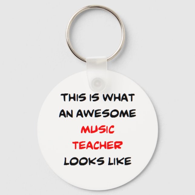 Porte-clés music teacher, awesome (Recto)