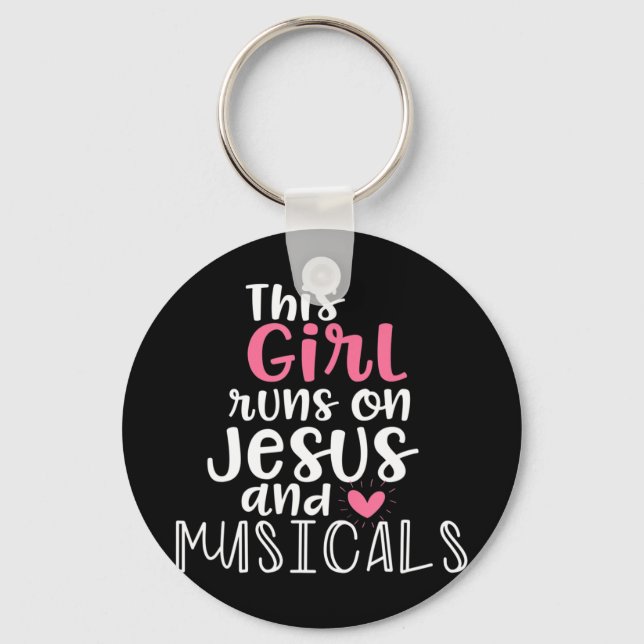 Porte-clés Musical Theater Cadeaux Ado Girl court sur Jesus M (Recto)