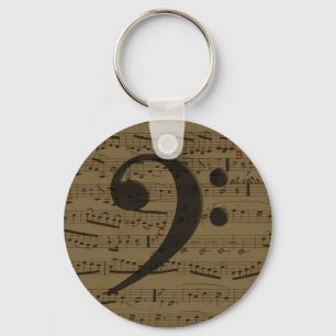 Porte-clés Musical Treble Clef Sheet Musique Classique