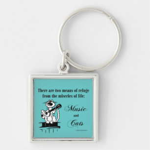 Porte-clés Musique et chats 2 - Citation de Schweitzer