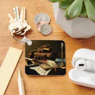 Porte-clés Musique et Littérature par William Harnett, Beaux-