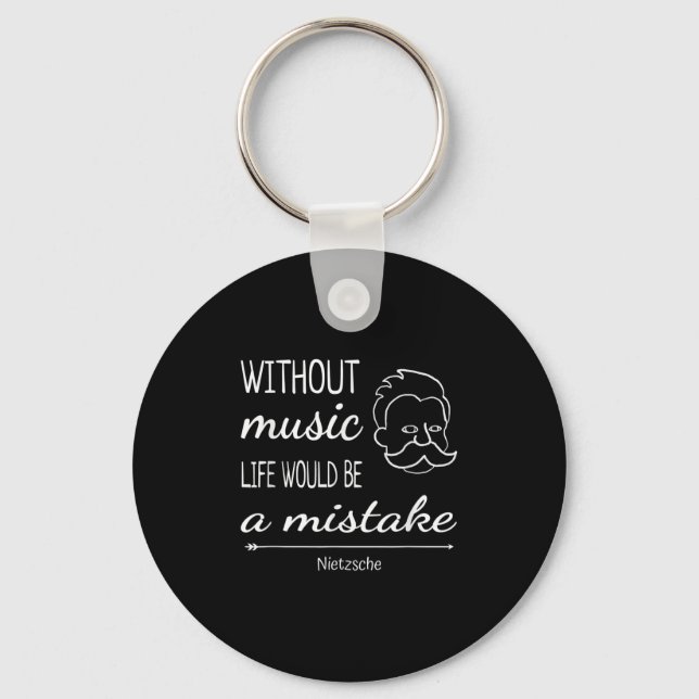 Porte-clés Musique Friedrich Nietzsche Citation Chemise (Recto)