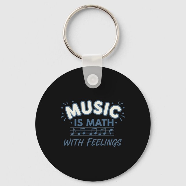 Porte-clés Musique Mathématiques Avec Sentiments Citation De  (Recto)