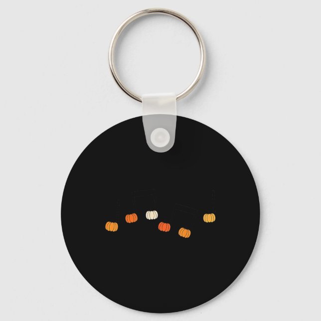 Porte-clés Musique Note Citrouille Automne Musique Enseignant (Recto)