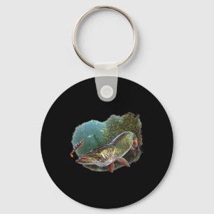 Porte-clés Muskie Hunter Musky Fishman Pêche à la mouche leur
