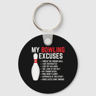 Porte-clés My Bowling Excusez Bowler Funny Bowling Women Men