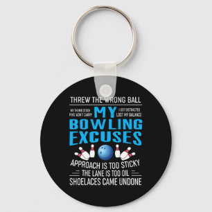Porte-clés My Bowling Excusez Bowling T Shirts Funny Bowler G