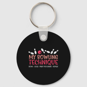 Porte-clés My Bowling Technique Amusant Humour Bowler Player