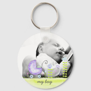 Porte-clés My Boy New Baby Arrival Photo Gift Keepssake