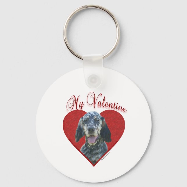 Porte-clés My English Setter Valentine (Recto)