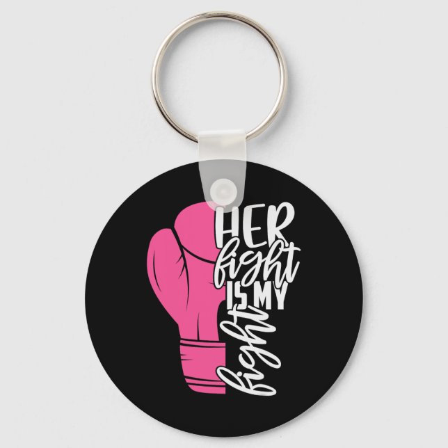 Porte-clés My Fight Breast Cancer Awareness Fami (Recto)