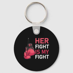 Porte-clés My Fight Breast Cancer Awareness Fami