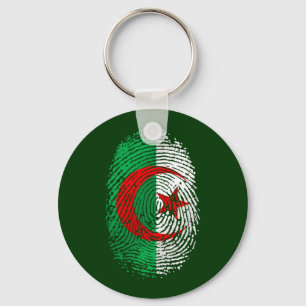 Porte-clés My fingerprint is 100% Algerian Tees and gear
