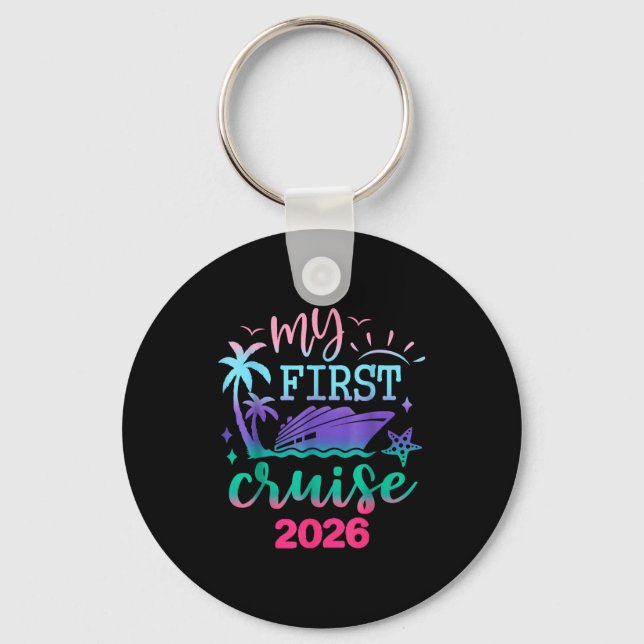 Porte-clés My First Cruise 2026 Family Vacation Trip Ship Mat (Recto)