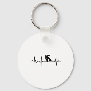 Porte-clés My Heart Beats For Snowboard Fan Ecg
