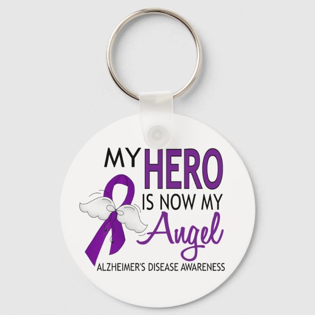 Porte-clés My Hero Is My Angel Alzheimer's Disease (Recto)
