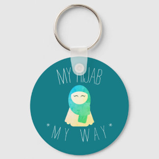 Porte-clés my hijab green keychain muslim girl