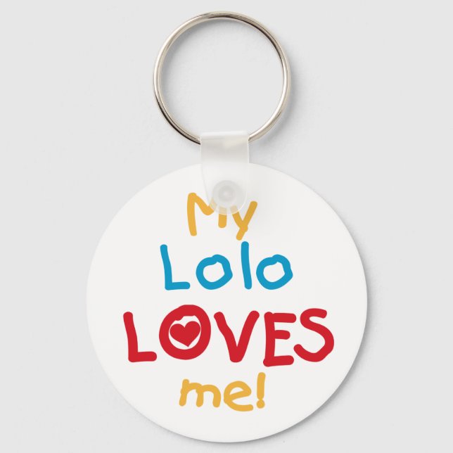 Porte-clés My Lolo Loves Me T-shirts et cadeaux (Recto)