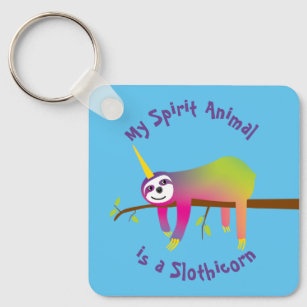Porte-clés My Spirit Animal est un Slothicorn
