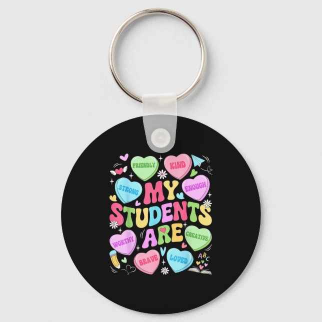 Porte-clés My Students Are Kind Strong Valentine Teacher Wome (Recto)