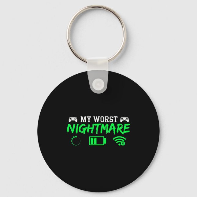 Porte-clés My Worst Gamer Funny Gaming Men Teen Boys Kids  (Recto)