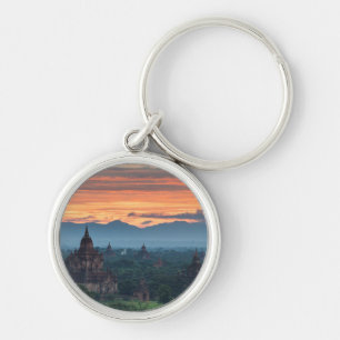 Porte-clés Myanmar, lever de soleil à Bagan